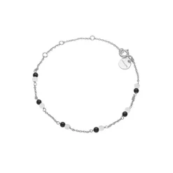 Aagaard - Armband mit schwarzem Onyx & grünem Amazonit in silber