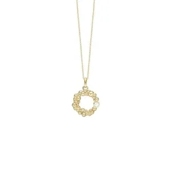Aagaard - Halskette mit Anhänger aus Gedankenblasen und Zirkon in vergoldetem