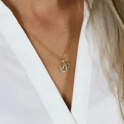 Aagaard - 8-karätiger Goldanhänger mit dreifachem Herz inkl. Anhänger vergoldete Kette