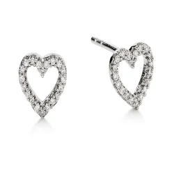 Aagaard Herzohrringe aus 14-karätigem Weißgold und Diamanten*