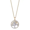 Anhänger aus 8kt. Gold mit Lebensbaum und Zirkonen