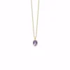 Anhänger mit violettem Amethyst in 8kt. Gold inkl. Kette