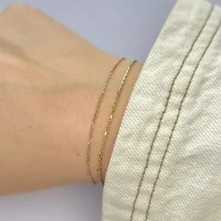Anker Facette Armband in 14kt. Gold (Größe und Länge wählen)
