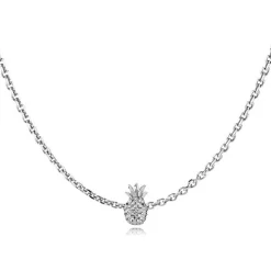 Anna Briand x Sistie - Halskette mit Ananas-Anhänger aus Silber**