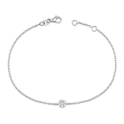 Armband Flora Diamond - 14 Karat Weißgold mit Diamanten von insgesamt 0,12 ct. w-si.