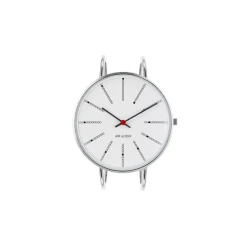 Arne Jacobsen - Bankers Watch Armspange - Ø40 - Weißes Zifferblatt, Stahlarmspange