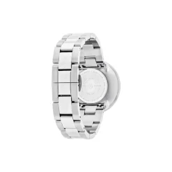 Arne Jacobsen - Bankiersuhr - Ø34 - graues Zifferblatt, Stahlarmband*