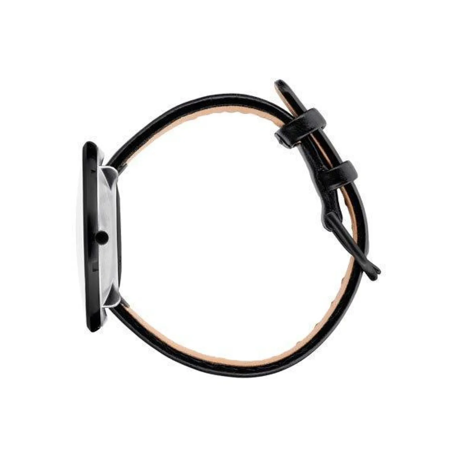 Arne Jacobsen - Bankiersuhr - Ø34 mm - Schwarzes Zifferblatt, schwarzes Armband