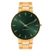 Arne Jacobsen - Rathausuhr mit grünem Zifferblatt und Goldarmband Ø40