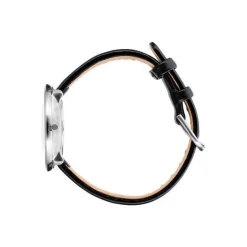 Arne Jacobsen - Rathausuhr - Ø40 - Weißes Zifferblatt, braunes Armband