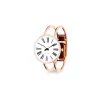 Arne Jacobsen - Römische Uhr Armreif - Ø34 - Weißes Zifferblatt, IP-Rosegold-Armreif