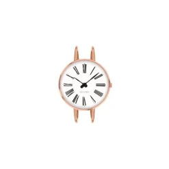 Arne Jacobsen - Römische Uhr Armreif - Ø34 - Weißes Zifferblatt, IP-Rosegold-Armreif