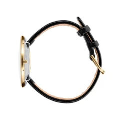 Arne Jacobsen - Römische Uhr - Ø40 - Weißes Zifferblatt, goldenes Netzarmband, IPG-Gehäuse