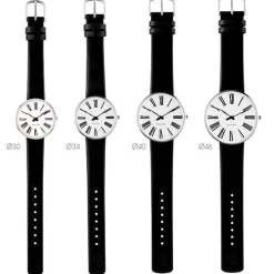 Arne Jacobsen - Römische Uhr - Ø40 - Weißes Zifferblatt, goldenes Netzarmband, IPG-Gehäuse