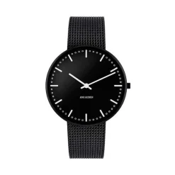 Arne Jacobsen Uhrenarmband - Schwarzes Stahlnetzarmband