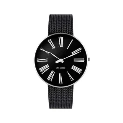 Arne Jacobsen Uhrenarmband - Schwarzes Stahlnetzarmband