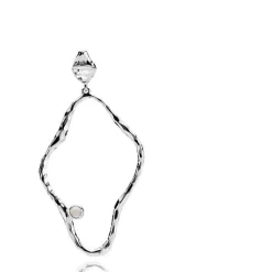 Bentsen x Sistie - Großer Ohrring der Selbstliebe aus Silber mit Achat