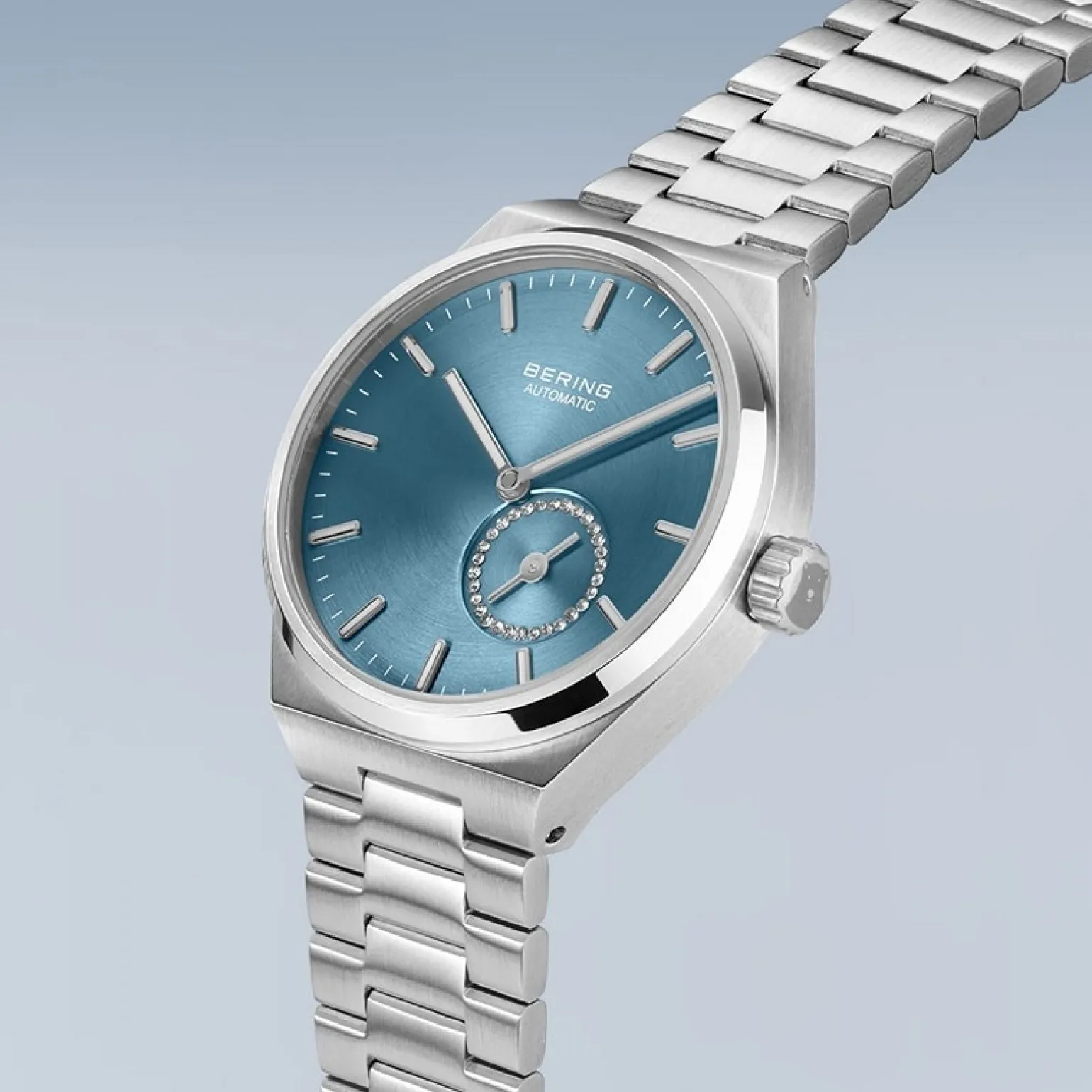 Bering - Automatische Damenuhr aus gebürstetem Stahl 35 mm