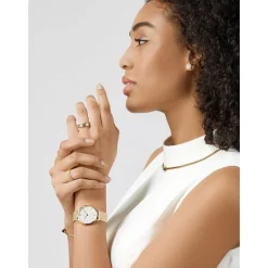 Bering - Classic Collection Damenuhr in Goldfarben 34 mm