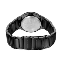 Bering - Herren-Solaruhr in gebürstetem Schwarz mit blauem Zifferblatt Ø39 mm