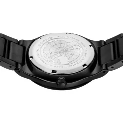Bering - Herren-Solaruhr in gebürstetem Schwarz mit blauem Zifferblatt Ø39 mm