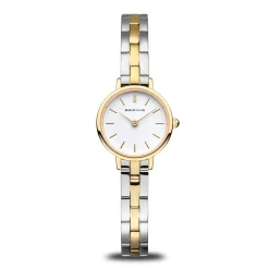 Bering - Klassische Damenuhr aus zweifarbigem Stahl Ø22 mm