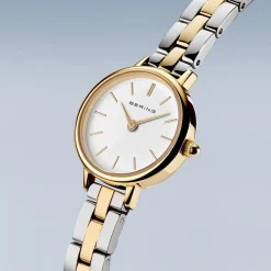 Bering - Klassische Damenuhr aus zweifarbigem Stahl Ø22 mm