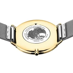 Bering - Klassische Damenuhr in Gold- und Silberfarben Zifferblatt 39 mm