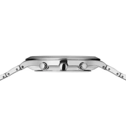 Bering - Titan Chrono Herrenuhr aus gebürstetem Stahl mit weißem Zifferblatt