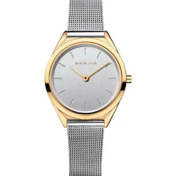 Bering - Ultra Slim Damenuhr mit gebürstetem Zifferblatt. 31 mm