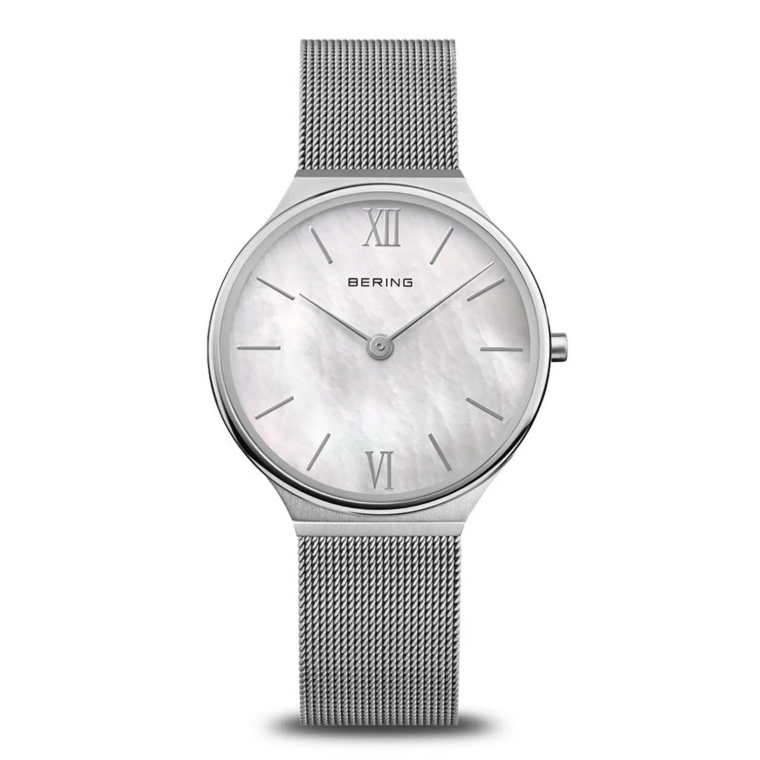 Bering - Ultra Slim Damenuhr aus poliertem/gebürstetem Stahl**