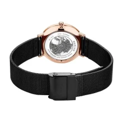 Bering - Ultra Slim Unisex-Uhr aus poliertem Roségold mit schwarzem Zifferblatt 39 mm