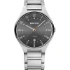Bering Titan Herrenuhr in gebürstetem Silber mit grauem Zifferblatt