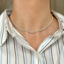 Bismark-Halskette und Armband aus Silber (Verschiedene Größen und Längen)