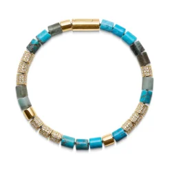 Black Sun GOLD COAST aus schwarzer Nylonschnur und mit 14 kt. goldenem Verschluss