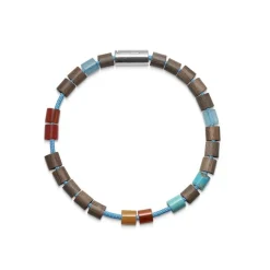 Black Sun PIPELINE, HAWAII türkisfarbene Nylonschnur und Perlen mit silberner Schließe