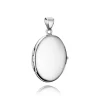 Blanko Oval Medaillon in Silber - klein 17x25 mm