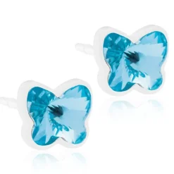 Blomdahl - Ohrring Schmetterling Aquamarin Ø5 mm