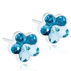 Blomdahl - Ohrringe Blume Aquamarin Ø6 mm