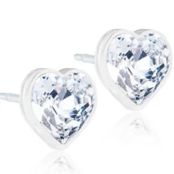 Blomdahl - Ohrringe Herz Kristall Ø6 mm