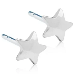 Blomdahl - Silberner Titan-Ohrring Star Ø5**
