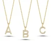Buchstabenanhänger aus 14 kt Gold mit insgesamt 0,035 - 0,115ct