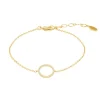 ByBirch - Armband i vergoldete silber w. kreisförmiger Anhänger