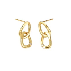 ByBirch - Chloe Ohrstecker aus vergoldete silber m. zirkonia