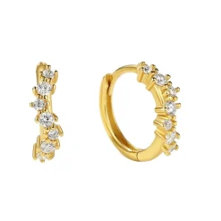 ByBirch - Gro Creolen in vergoldete silber mit zirkonia