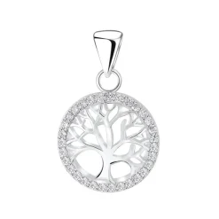 ByBirch - Lebensbaum-Anhänger mit weißem Zirkonia