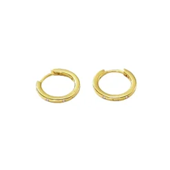 ByBirch - Zeile Hoops i vergoldete silber m. zirkonia