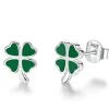 ByBirch Kinder - Ohrstecker aus silber mit vierblättrigem Kleeblatt