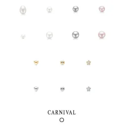 Carnival - Vergoldete Ohrringe mit Rauchquarz und Zirkonia