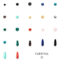 Carnival - Vergoldete Ohrringe mit Rauchquarz und Zirkonia